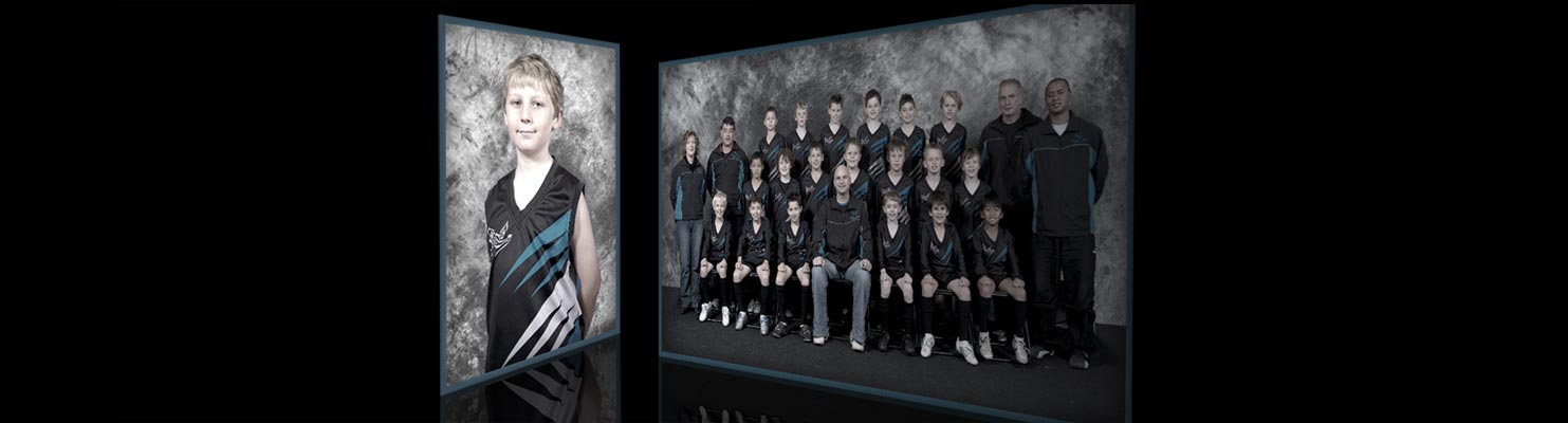 Team photo and individual portraits